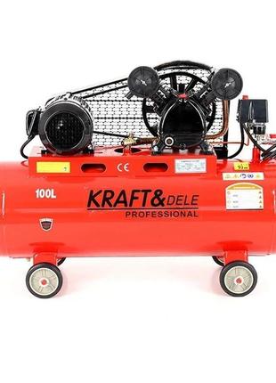Масляний компресор kraft&dele; 100л 400в kd404
