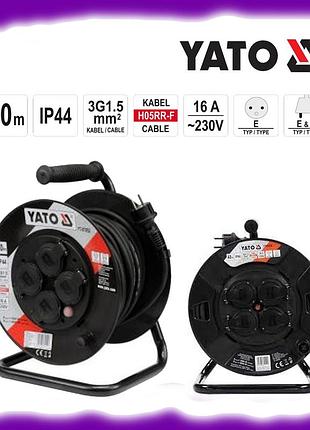 Удлинитель на катушке 40 метров yato yt-81054 3х1,5мм² бабинный
