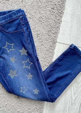 Красивые леггинсы имитация под джинсы на девочку 4-5 лет