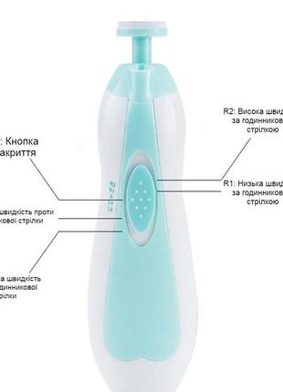 Дитячий електричний тример нігтів для дітей та дорослих