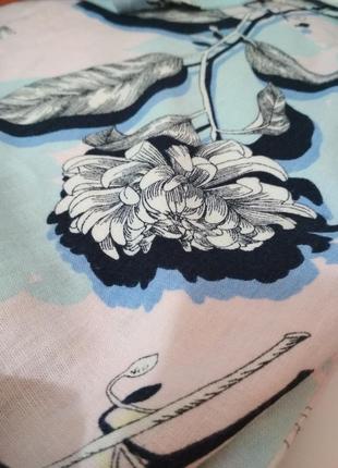 Лён вискоза большой размер фирменное льняное цветочное платье с карманами супер качество!!!8 фото
