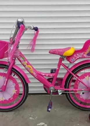 Дитячий двоколісний велосипед girls 20 дюймів рожевий1 фото
