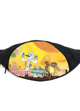 Поясна сумка бананка звичайний мультик regular show (rs-011) gear bag чорна