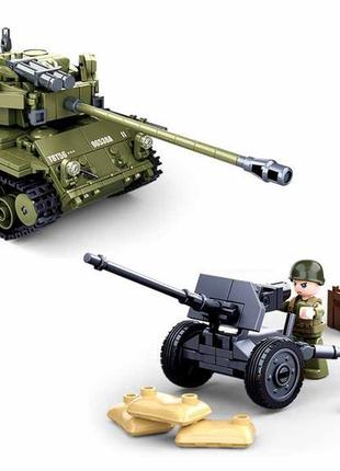 Конструктор для хлопчика "танк військова гармата фігурки" 742 ...4 фото