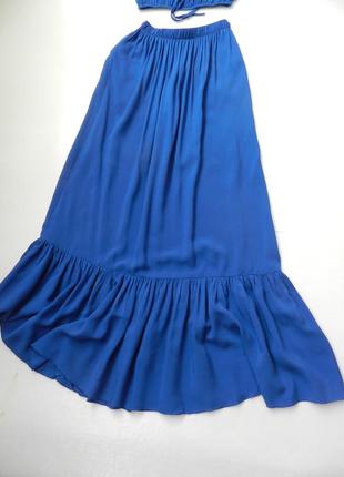 ⛔ юбка в пол с воланом штапель2 фото