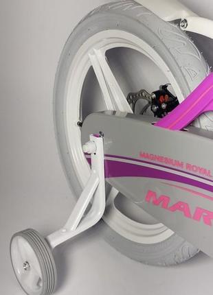 Дитячий магнієвий велосипед mars-1 для дівчинки 18 дюймів рожевий2 фото