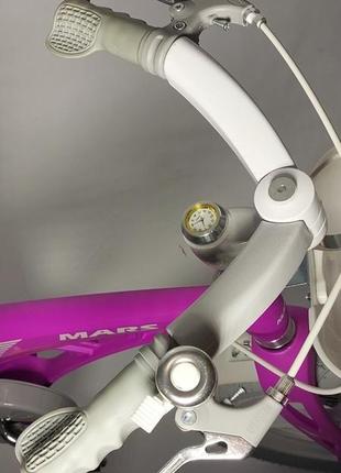 Дитячий магнієвий велосипед mars-1 для дівчинки 18 дюймів рожевий4 фото