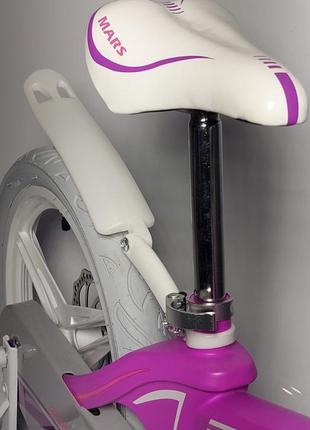Дитячий магнієвий велосипед mars-1 для дівчинки 18 дюймів рожевий5 фото