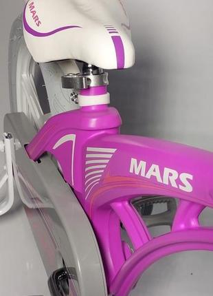 Дитячий магнієвий велосипед mars-1 для дівчинки 18 дюймів рожевий6 фото