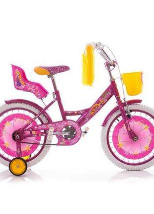 Дитячий двоколісний велосипед girls 16 дюймів рожевий2 фото