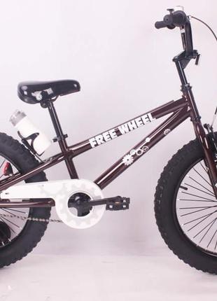 Дитячий двоколісний велосипед free wheel 20 coffee3 фото