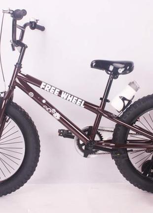 Дитячий двоколісний велосипед free wheel 20 coffee4 фото