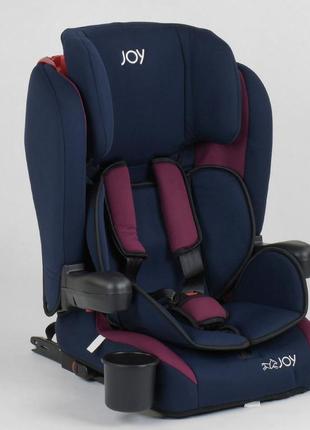 Дитяче автокрісло joy isofix 72583 (9-36 кг) сині з бордовим