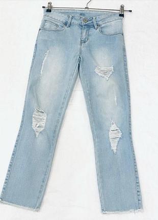 Тонкие укороченные джинсы скинни1 фото