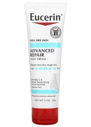 Eucerin усовершенствованный восстанавливающий крем для ног. 85 г1 фото