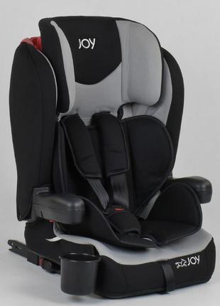 Дитяче автокрісло joy isofix 38148 (9-36 кг) сіре з чорним