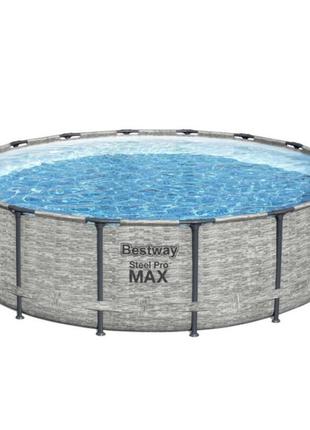 Каркасний басейн, 19480 л 488х122 см bestway сірий (2000002174578)4 фото