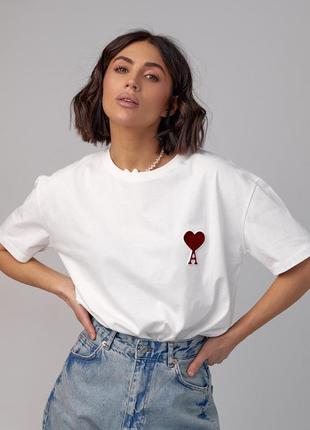 Женская футболка с выпуклой надписью ami