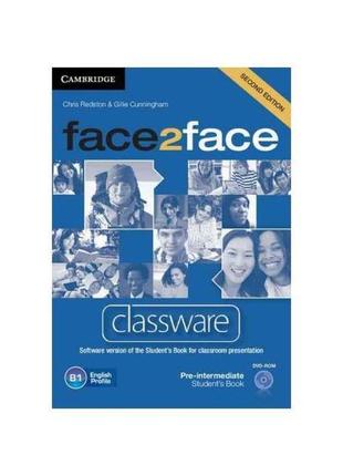 Книга face2face 2nd edition pre-intermediate classware dvd-rom...