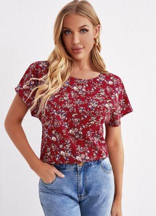 Легкая блуза в цветы1 фото