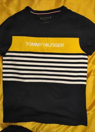 Нова сток оригінал фірмова катон футболка tommy hilfiger.м-л.7 фото