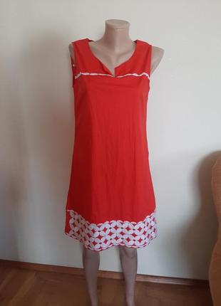 Плаття з вишивкою квіти, бавовна