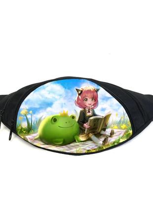 Поясна сумка бананка сім'я шпигуна spy × family (gb sf015) gear bag чорна