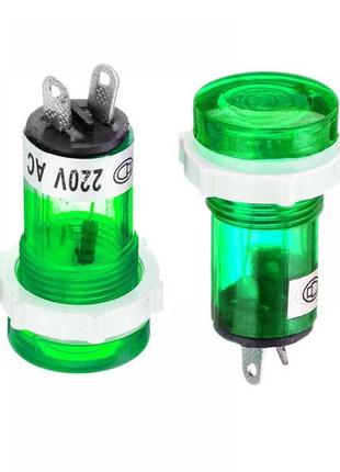 Індикаторна лампа світлодіодна зелена xd15-1-220в