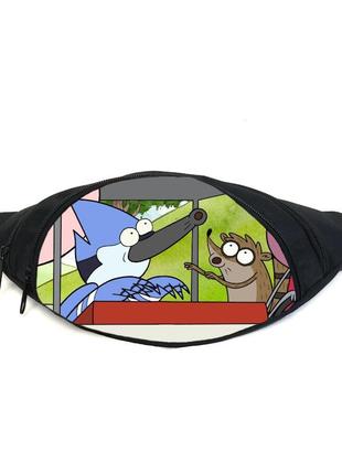 Поясная сумка бананка обычный мультик regular show (rs-07) gear bag черная