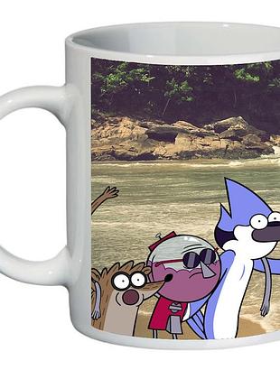 Кухоль звичайний мультик regular show (чашка-supercup-rs-008)