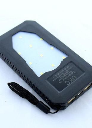 Зовнішній акумулятор ukc 25800 mah з сонячною панеллю і світло...