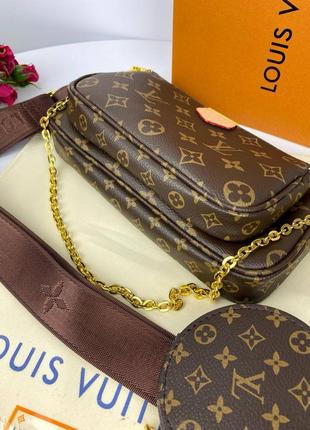 Женская сумочка multi pochette brown3 фото