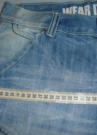 Шорты джинсовые мужские летние размер 46 w 32 голубые бриджи4 фото