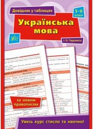 Книга довідник у таблицях.українська мова. 5–6 класи, шт