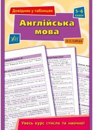 Книга довідник у таблицях.англійська мова. 5–6 класи, шт