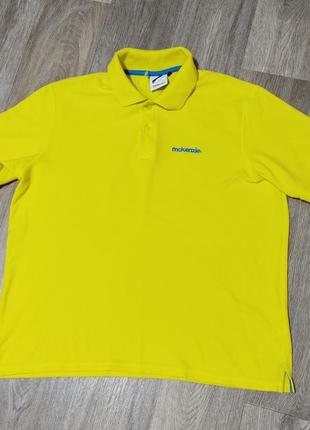 Мужская футболка / mckenzie / поло / жёлтая хлопковая футболка / мужская одежда / чоловічий одяг /8 фото