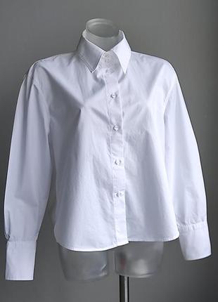 Сорочка рубашка блуза h&amp;m базова котон бавовна оверсайз2 фото