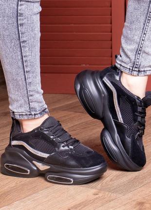 Кросівки жіночі fashion yushamishi 2660 37 розмір 23,5 см чорний