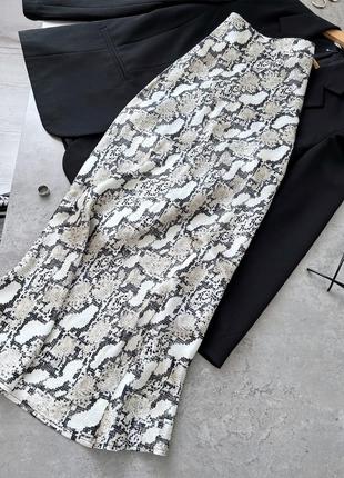 Атласная союзка в анималистичный принт h&m3 фото