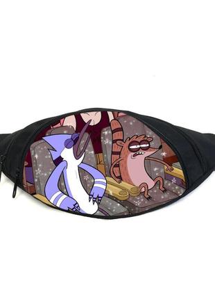 Поясна сумка бананка звичайний мультик regular show (rs-018) gear bag чорна