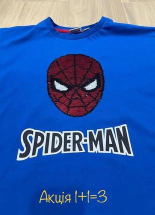 Акція 🎁 стильна футболка primark marvel spiderman з паєтками zara h&m