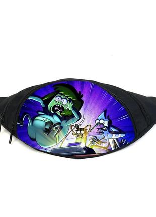 Поясная сумка бананка обычный мультик regular show (rs-016) gear bag черная