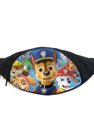 Поясна сумка бананка щенячий патруль (gb paw patrol 02 gear bag чорна