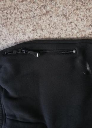 Мужские спортивные штаны на флисе nike черные8 фото