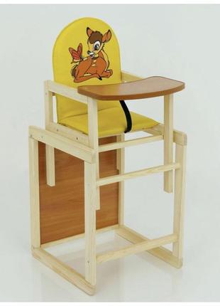 Дерев'яний стіл-стілець для годування, різні кольори2 фото