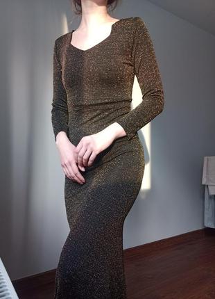 Сяюча сукня міді, розмір s2 фото