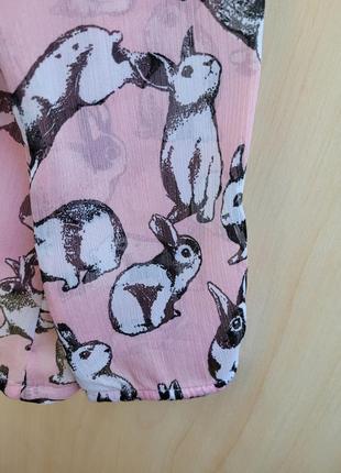 Блузка с кроликами h&amp;m на 6-7 лет4 фото