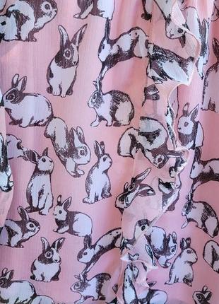 Блузка с кроликами h&amp;m на 6-7 лет3 фото