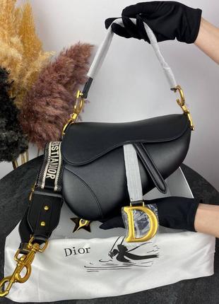 Женская сумочка dior saddle black
