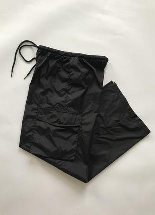 Шикарні карго - штани, парашути. shein чорного кольору, розмір m-l2 фото